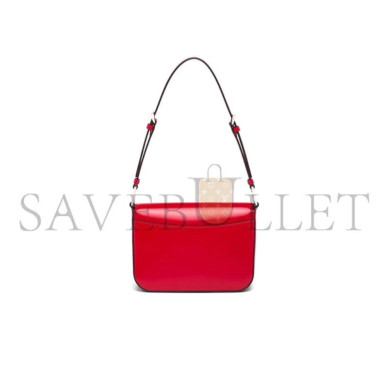 PRADA BRUSHED LEATHER SHOULDER BAG 1BD308 (21*15*6cm)